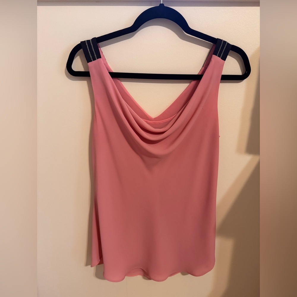 WHBM Elegant Pink Sleeveless Top, Size S